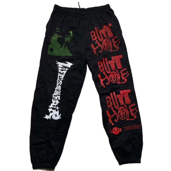Life Isnt Fair Grunge Black Baggy Bottoms (L)