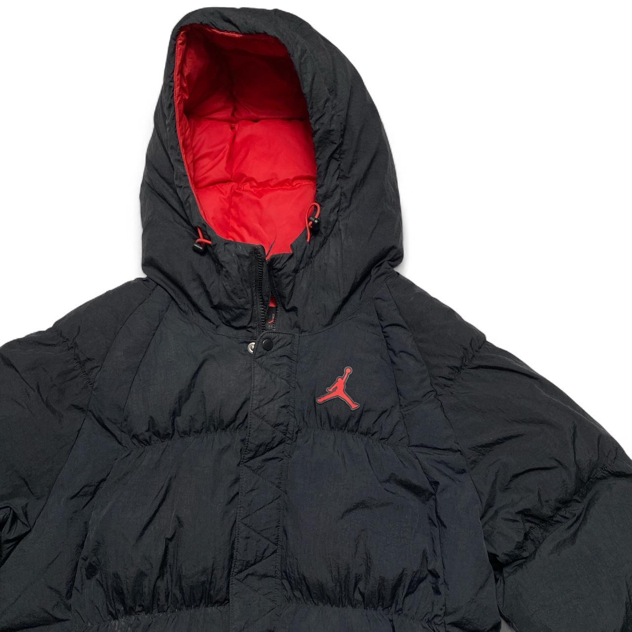 Nike Air Jordan Black and Red Puffer Jacket (L)