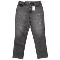 Good American Grey Stonewashed Distressed Womens Jeans (10)