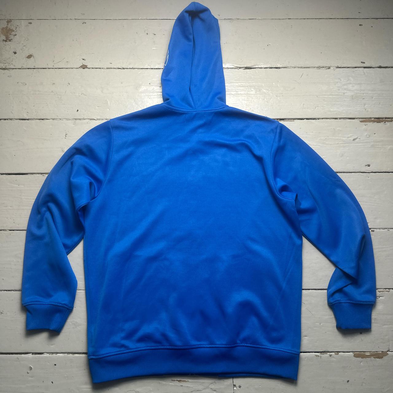 Adidas Blue and White Tracksuit Hoodie Jacket