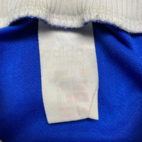 Adidas Vintage Blue and White Football Jersey T Shirt (L)
