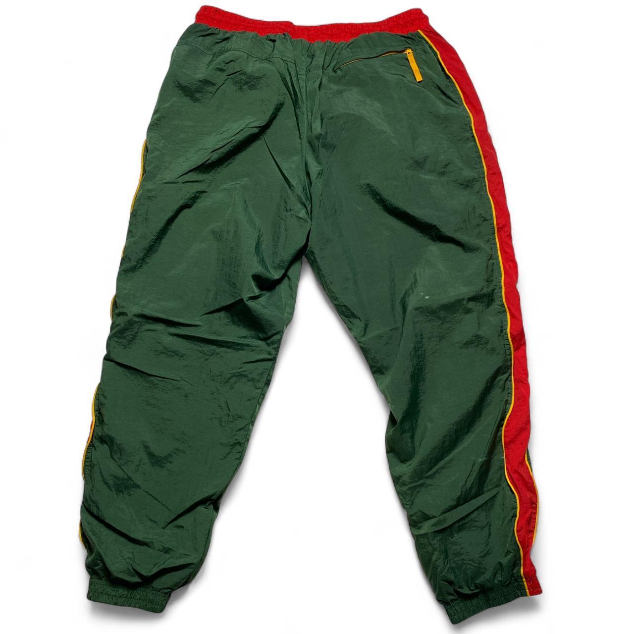 Nike Green Red and Yellow Shell Trackpant Baggy Bottoms
