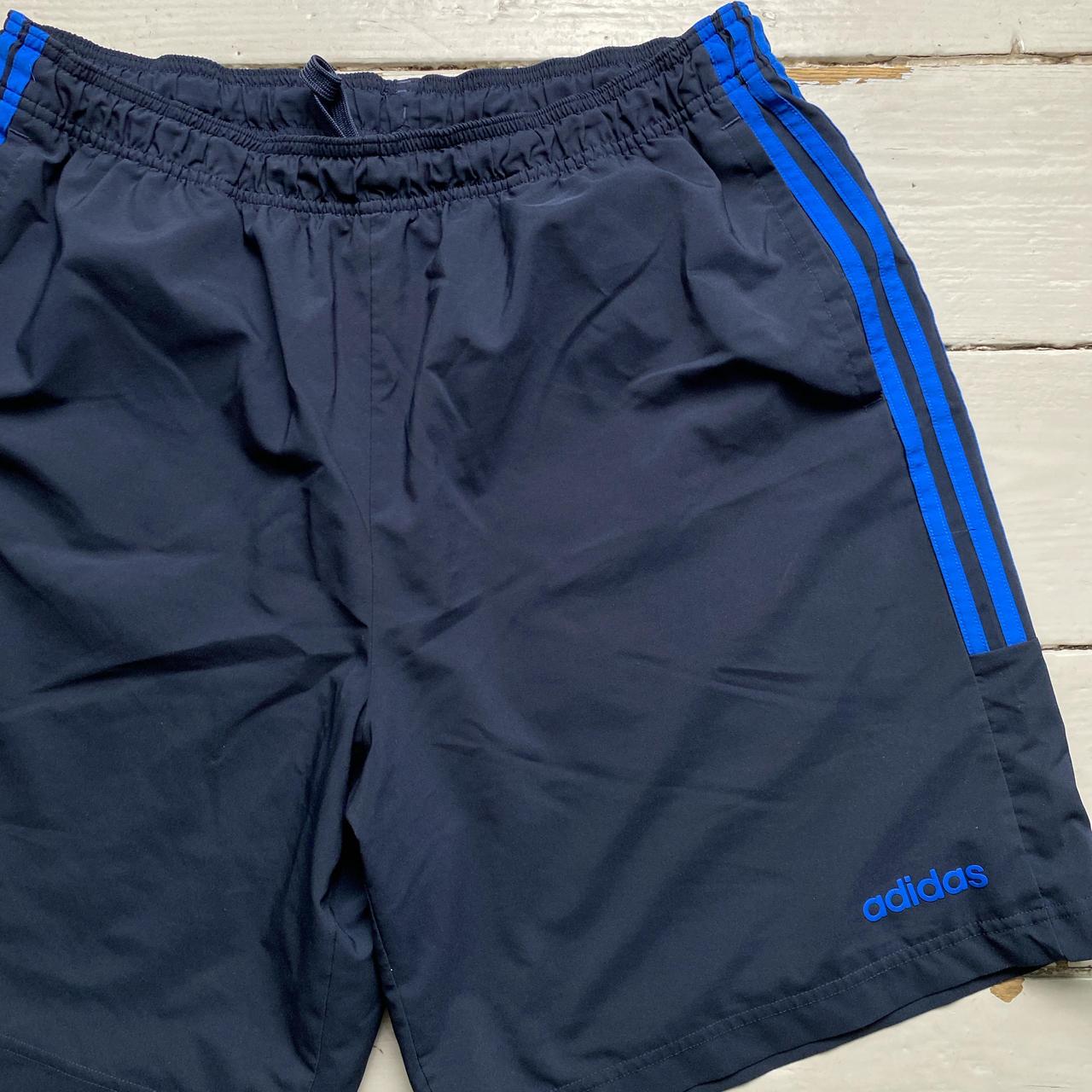 Adidas Navy and Blue Shell Trackpant Shorts