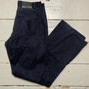 YSL Yves Saint Laurent Black on Black Embroidery Jean Trousers (30W)