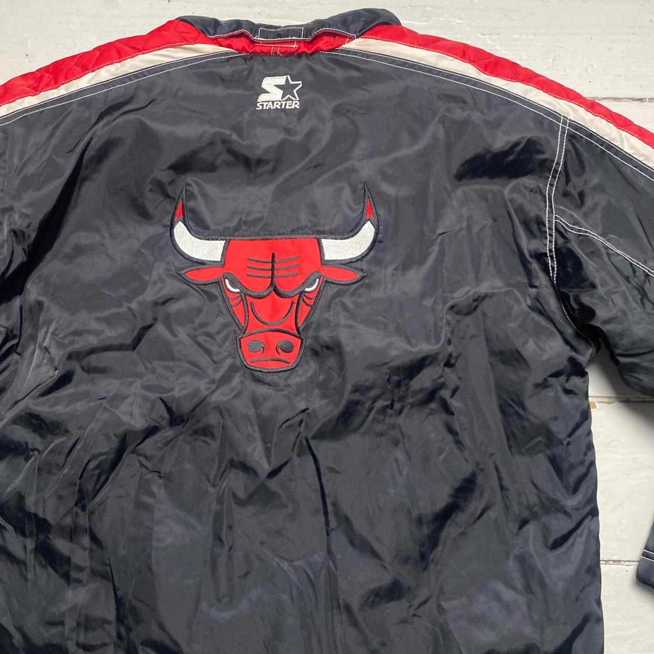 Chicago Bulls Vintage 90’s Starter Black Red and White Jacket