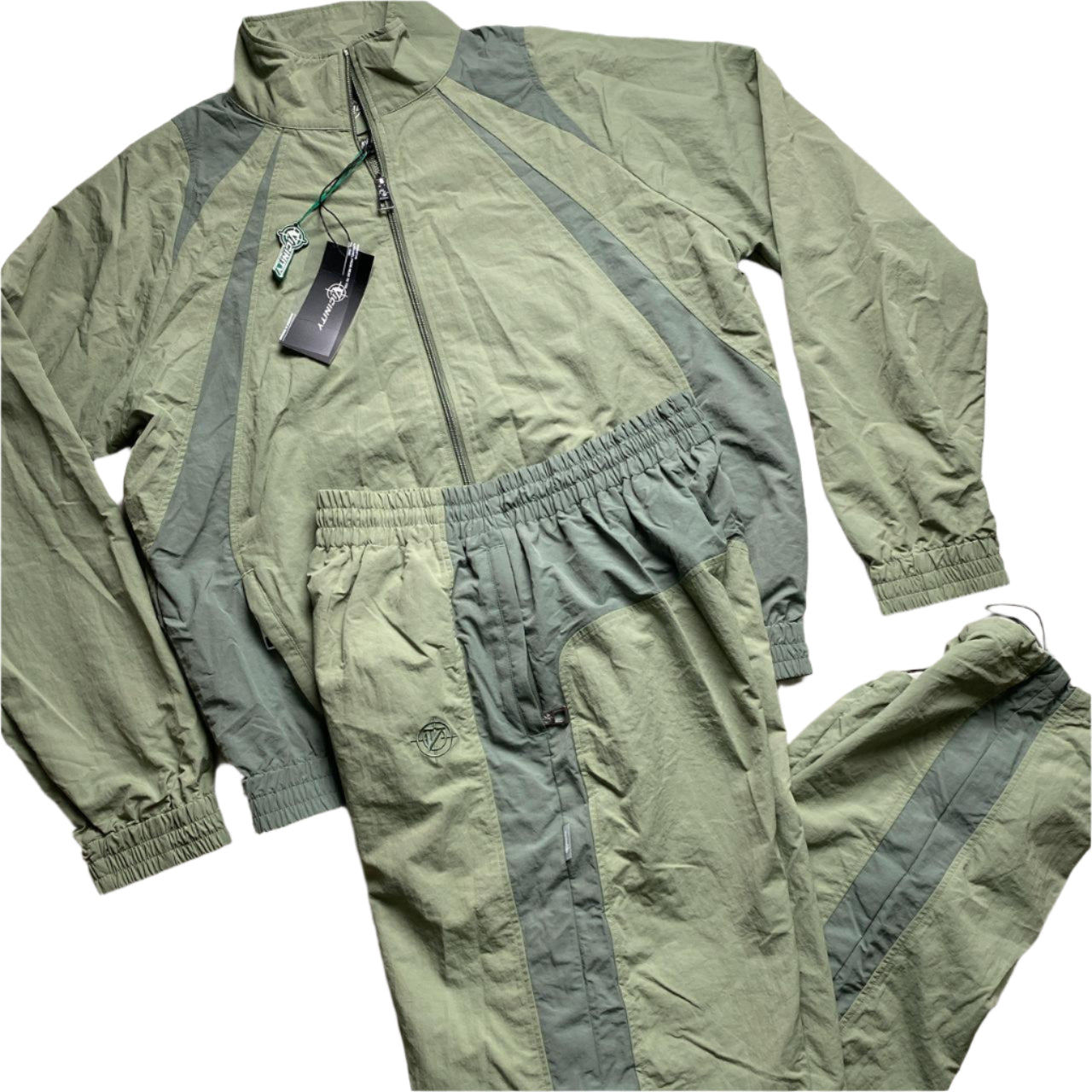 Vicinity Light Green Two Tone Shell Nylon Tracksuit (M)