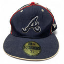 Atlanta Braves New Era Navy White and Red Fitted Cap