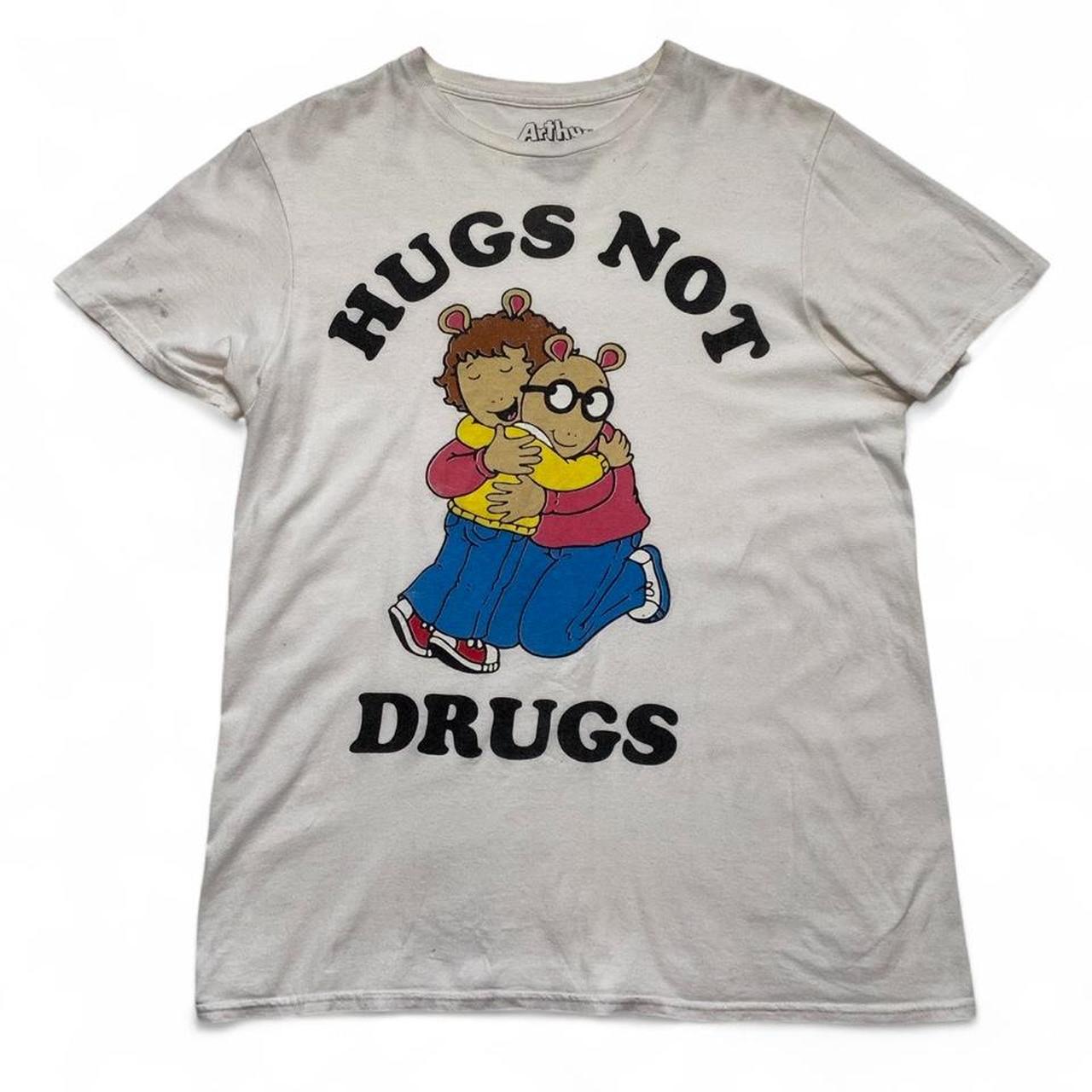 Arthur Vintage Hugs Not Drugs White T Shirt (M)