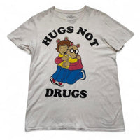 Arthur Vintage Hugs Not Drugs White T Shirt (M)