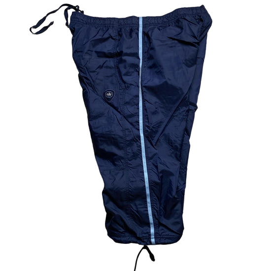 Nike Vintage y2k Navy and Light Blue Shell Trackpant Shorts (XL)