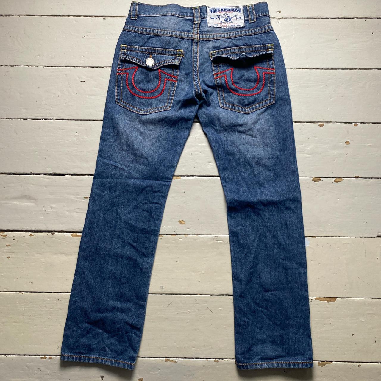 True Religion Red Stitch Navy Jeans