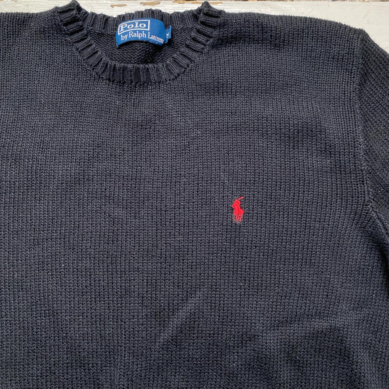 Polo Ralph Lauren Black and Red Knit Jumper