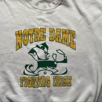 Notre Dame Vintage 90’s Made in USA Jumper White Yellow and Green (XL)