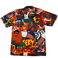 Gorilaz All Over Graffiti Print Short Sleeve Shirt (L)