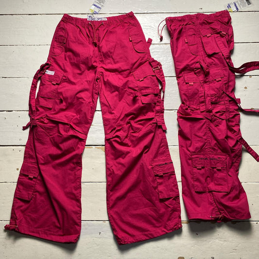 Criminal Damage Vintage y2k Pink Baggy Cargo Combat Trousers