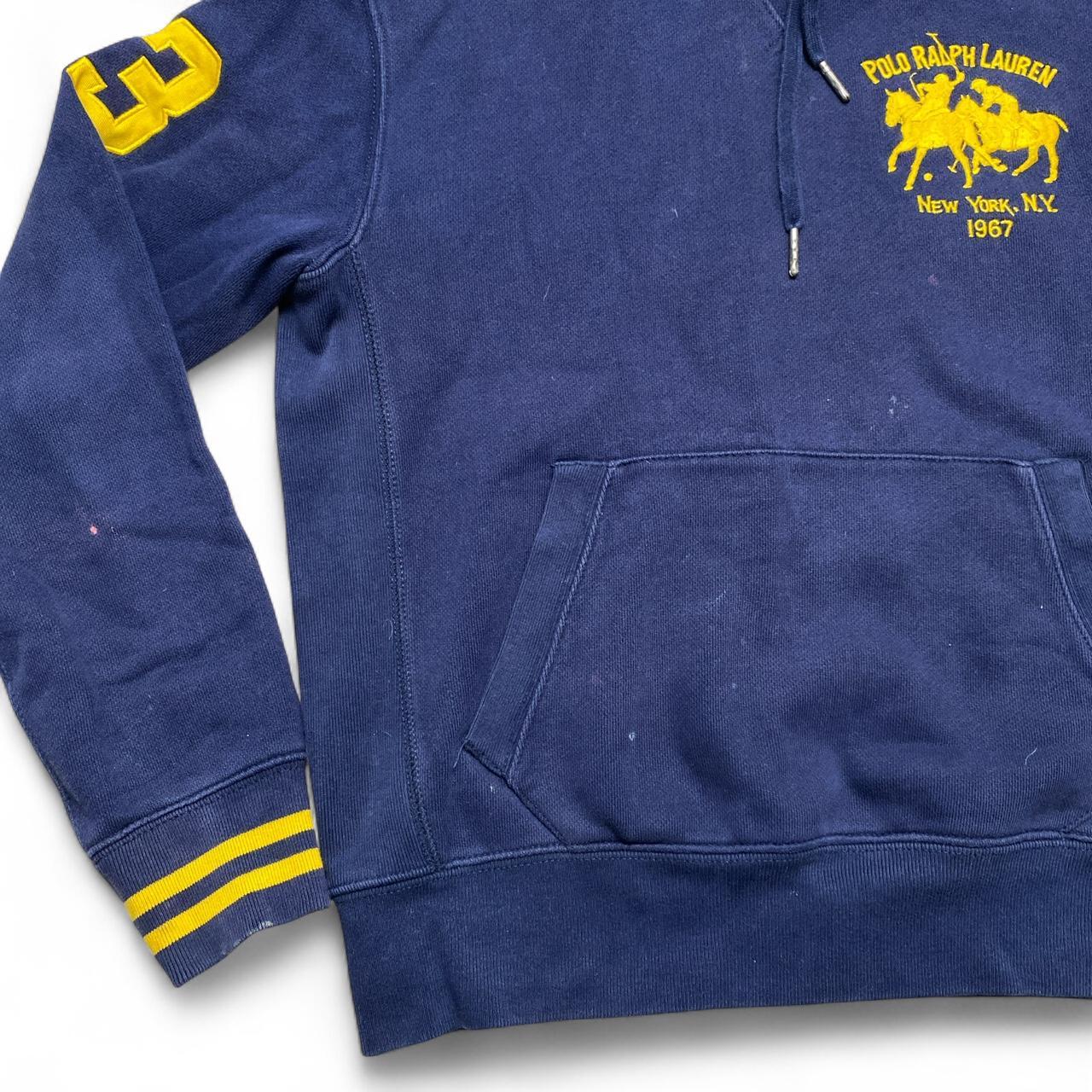 Polo Ralph Lauren Navy and Yellow Hoodie (S)