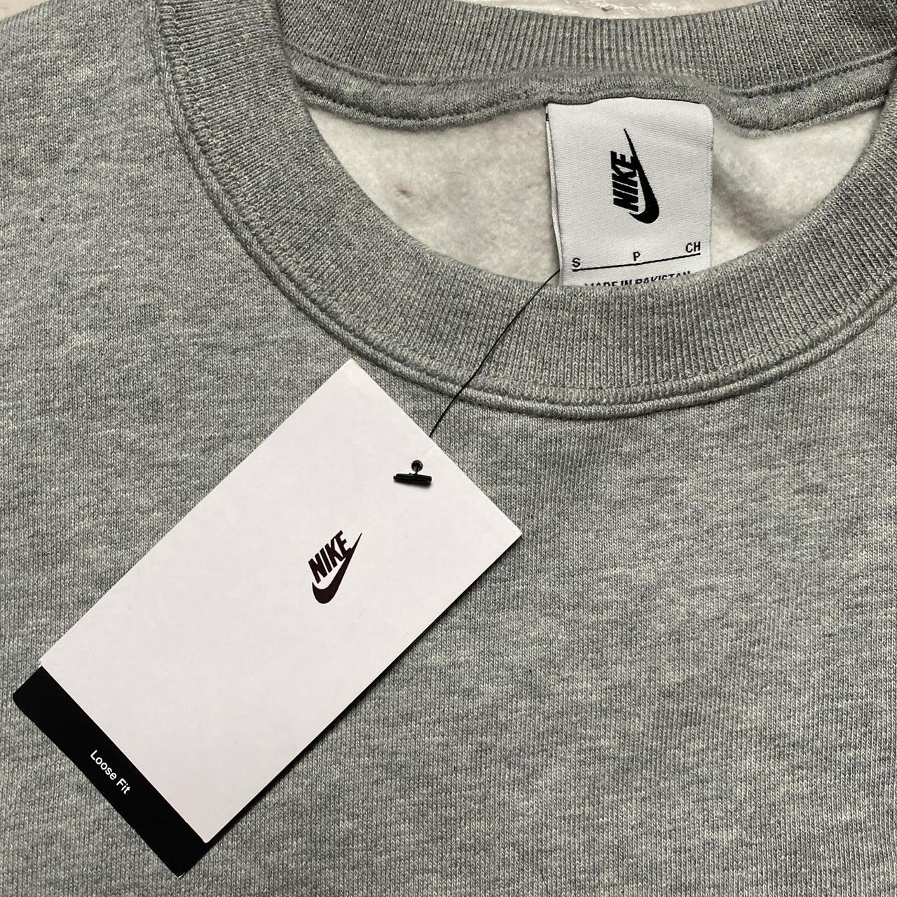 Nike Lab Grey and White Swoosh Crewneck Jumper