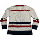 The Simpsons Homer Simpson Vintage y2k Hockey Jersey White Blue and Red (M)