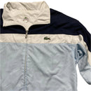 Lacoste Vintage y2k Nylon Shell Tracksuit Jacket Baby Blue Navy and White (S)