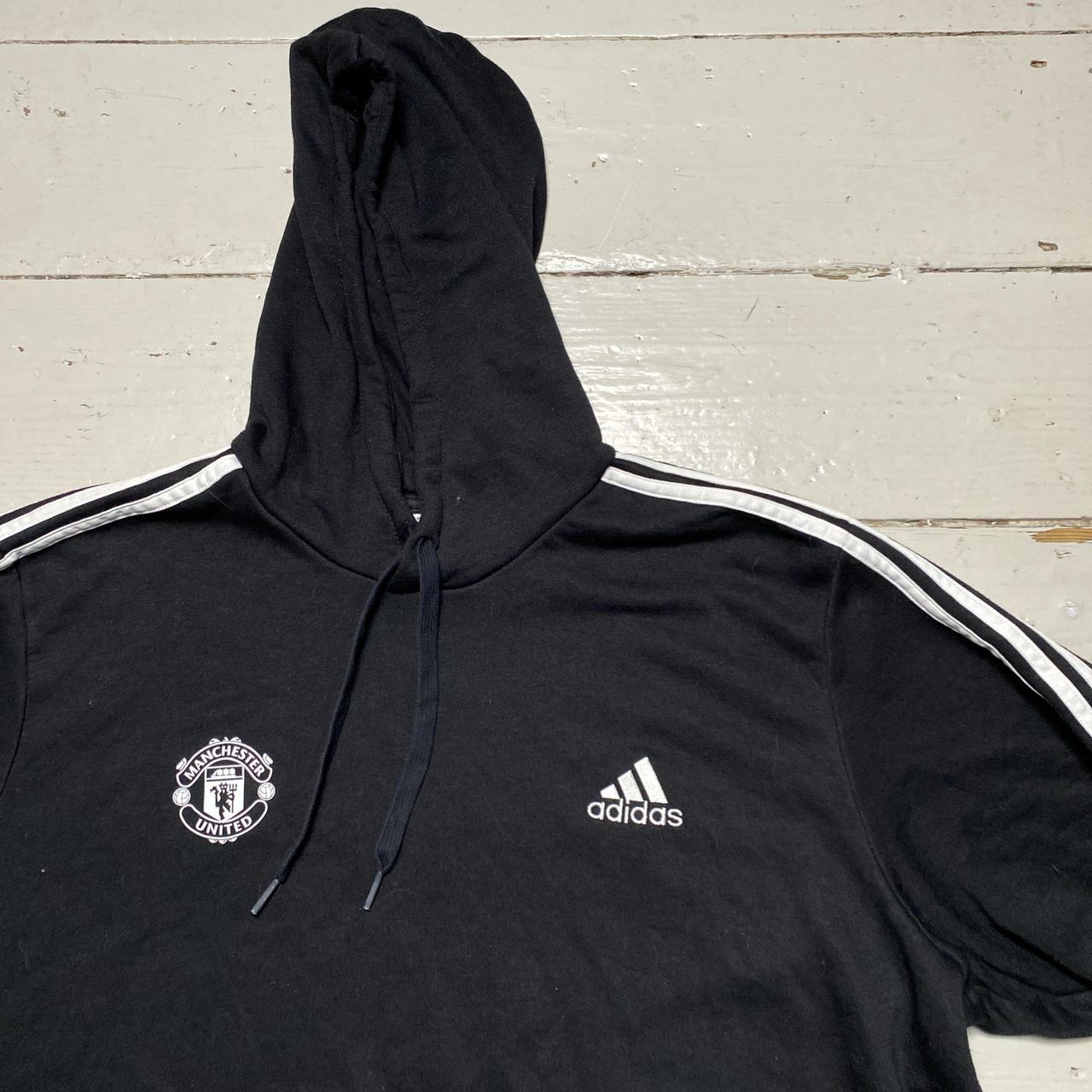 Adidas Manchester United Black and White Football Hoodie