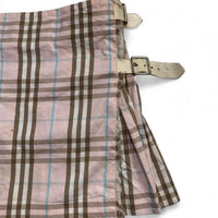 Burberry Brit Vintage y2k Pink Brown and Blue Pleated Skirt (8)