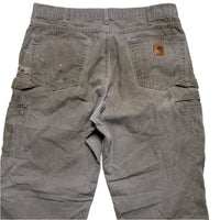 Carhartt Vintage Distressed Grey Workwear Cargo Trousers (36W)