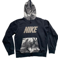 Nike Club Black and Grey Camouflage Hoodie (M)
