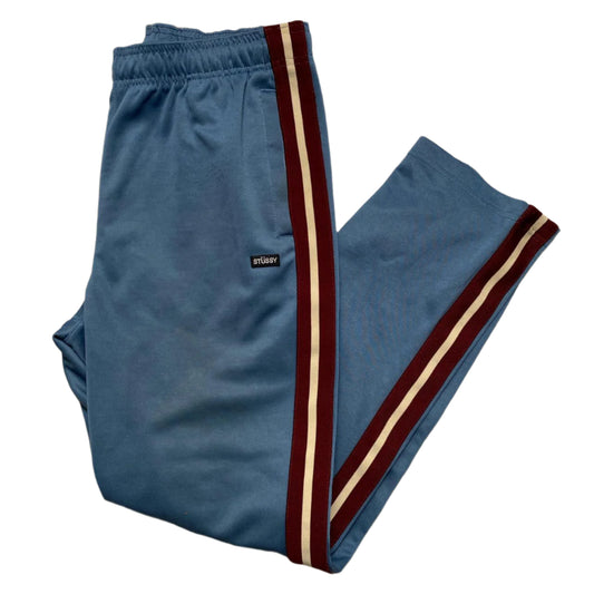 Stussy Blue and Burgundy Striped Trackpant Bottoms (M)