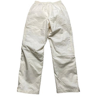 Nike Cream White and Navy Swoosh Baggy Trackpant Shell Bottoms (M)
