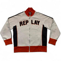 Replay White Navy and Orange Tracksuit Jacket (M)