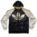 Adidas Originals Black Gold and White Tracksuit Hooded Jacket (L)