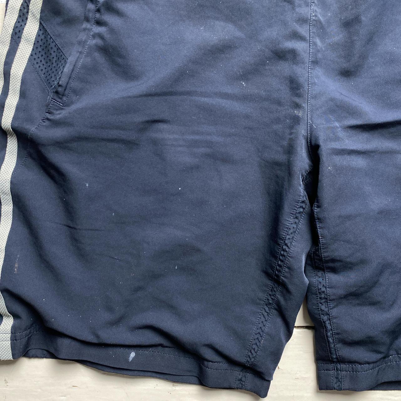 Adidas Vintage Navy and Grey Shell Trackpant Shorts