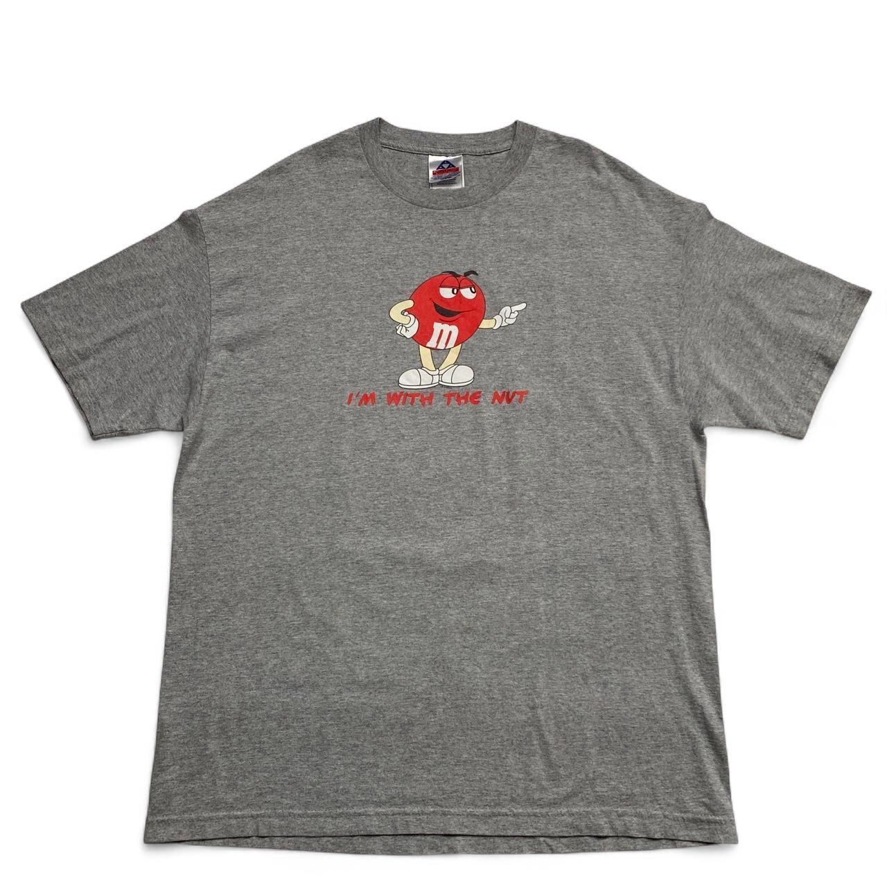 M&M's I'm With The Nut Vintage 90’s Y2K Grey T Shirt (XL)
