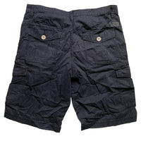 Vans Black and White Pinstripe Cargo Baggy Shorts (34W)
