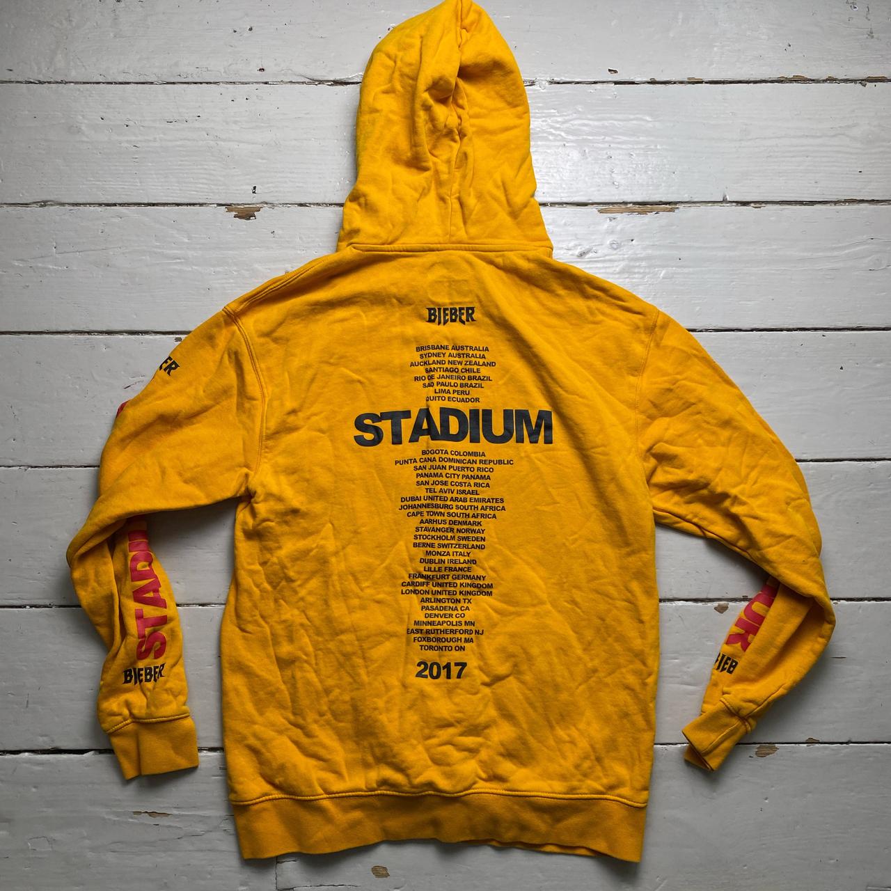 Justin Bieber Stadium Tour 2017 Hoodie Yellow and Black