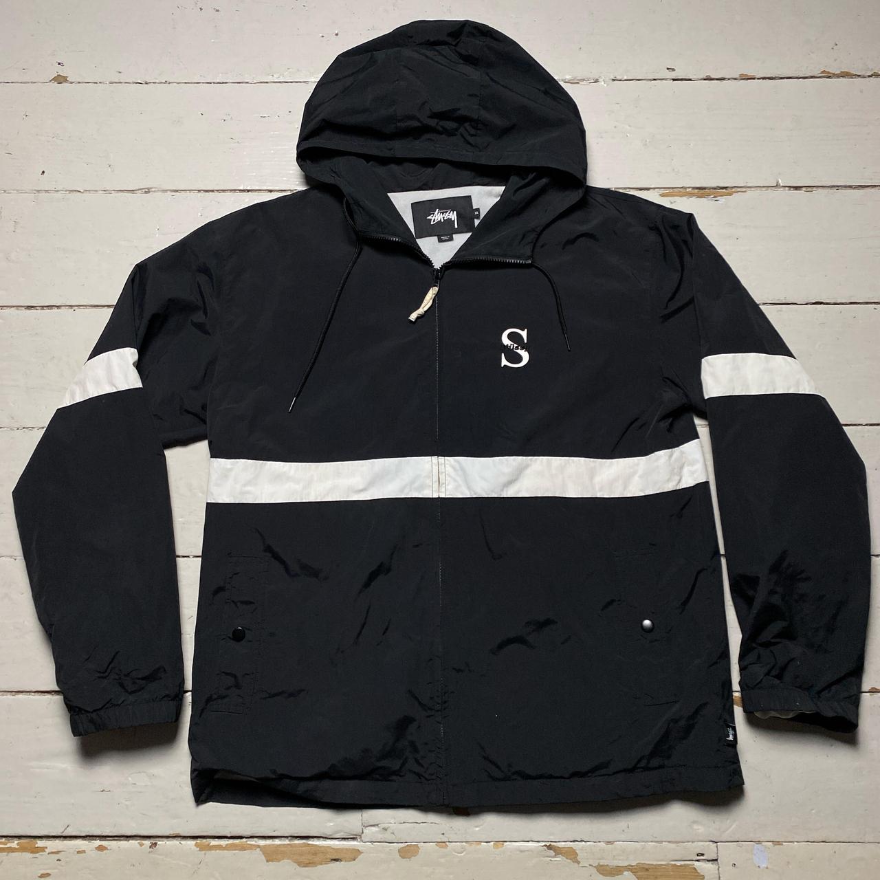 Stussy Black and White Windbreaker Jacket