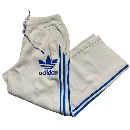 Adidas Originals White and Blue Baggy Joggers (M)