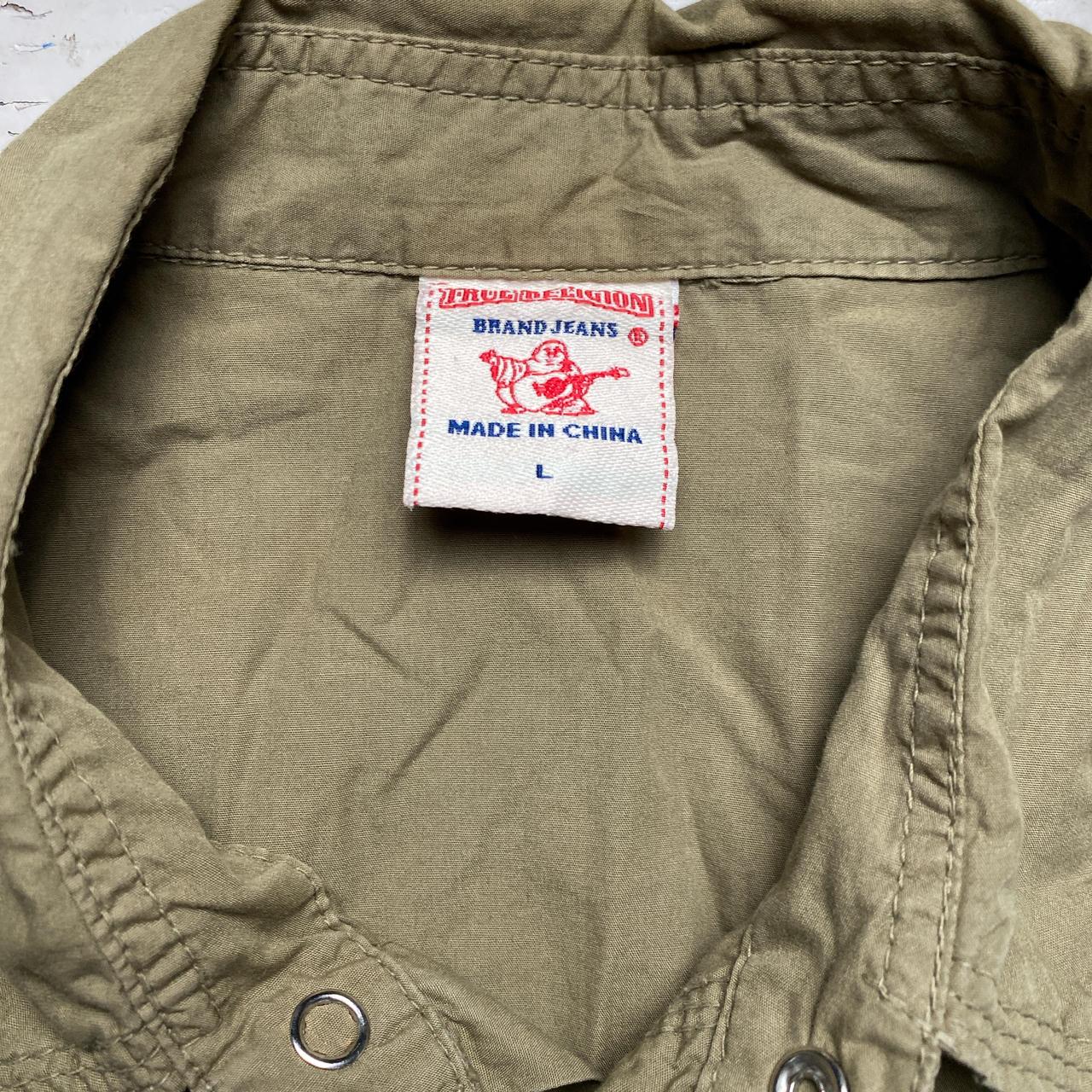 True Religion Khaki Green Stitch Shirt