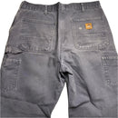 Carhartt Dungaree Fit Carpenter Grey Baggy Distressed Jean Trousers (34W)