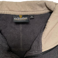 Guinness Quarter Zip Vintage Jumper Grey and Cream (XL)