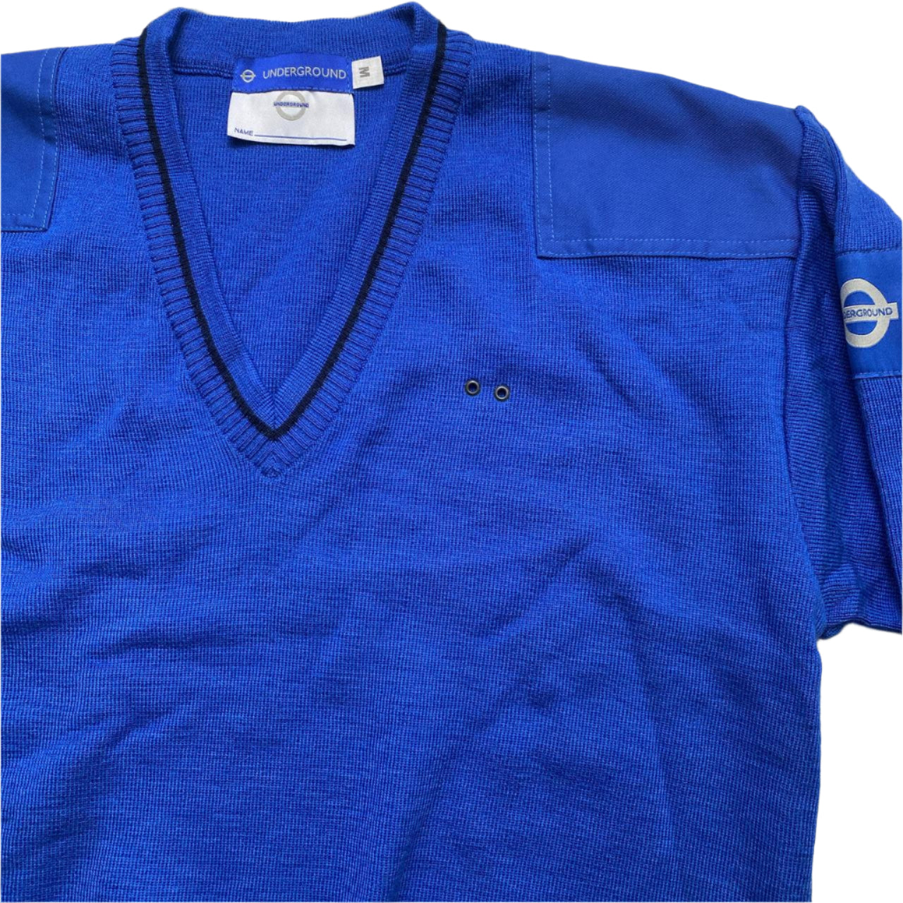 Workwear Blue V Neck Jumpers (M)