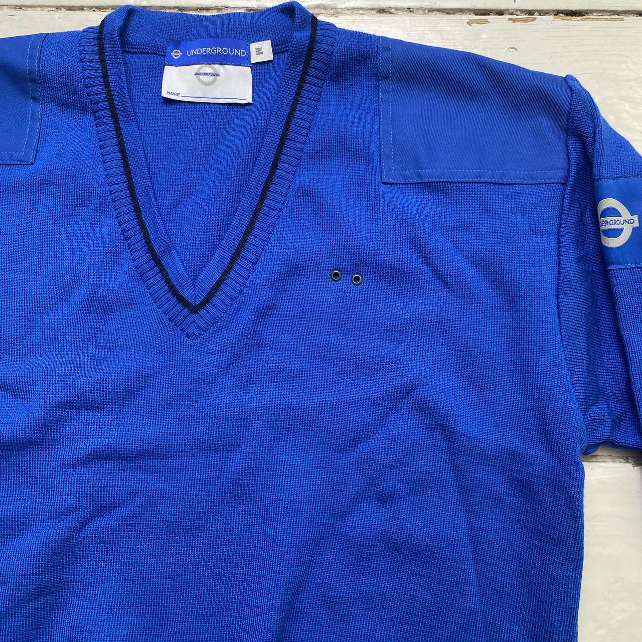 London Underground Blue V Neck Jumpers