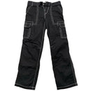 True Religion Womens Black and White Contrast Big Stitch Cargo Trousers (28W)