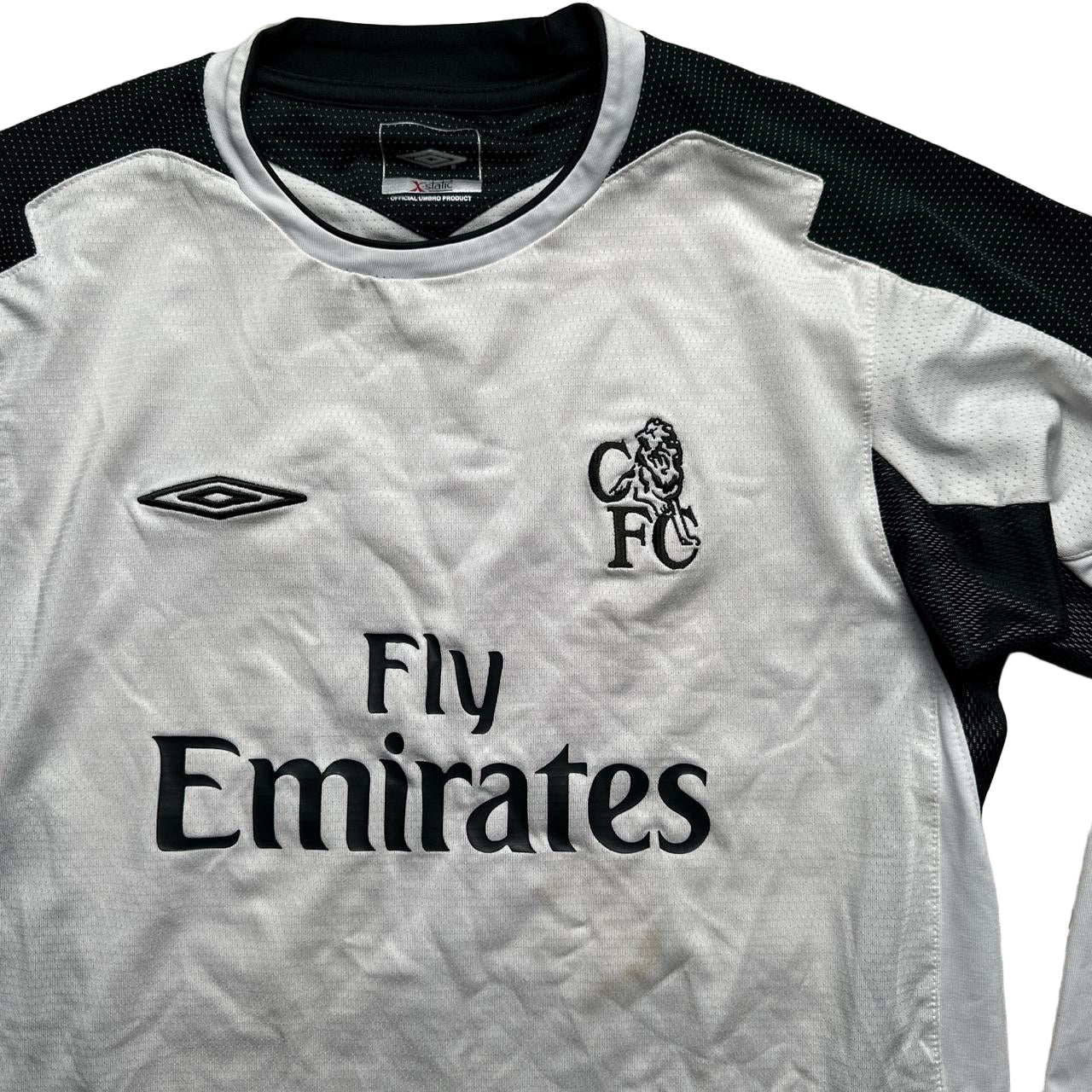 Chelsea Vintage Umbro Fly Emirates Long Sleeve Football Jersey (L Boys)