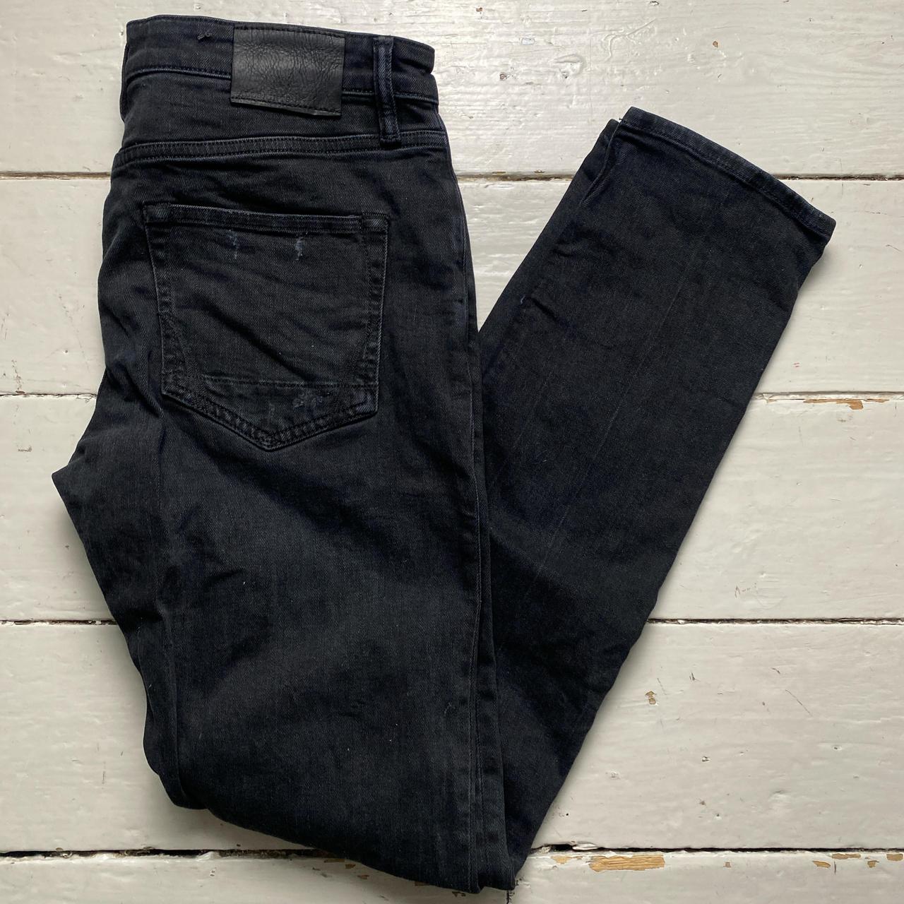 AllSaints Black Rex Slim Jeans