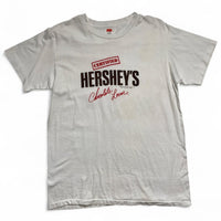 Hersheys Vintage Certified Chocolate Lover White Brown and Red Womens T Shirt (L)