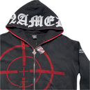 Named Collective Mission Target Diamante Rhinestone Black and Red Hoodie (M)