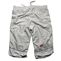 Fila Shell Trackpant Baggy Shorts Silver Black and Red (2XL)