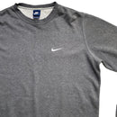 Nike Grey and White Swoosh Jumper (L)
