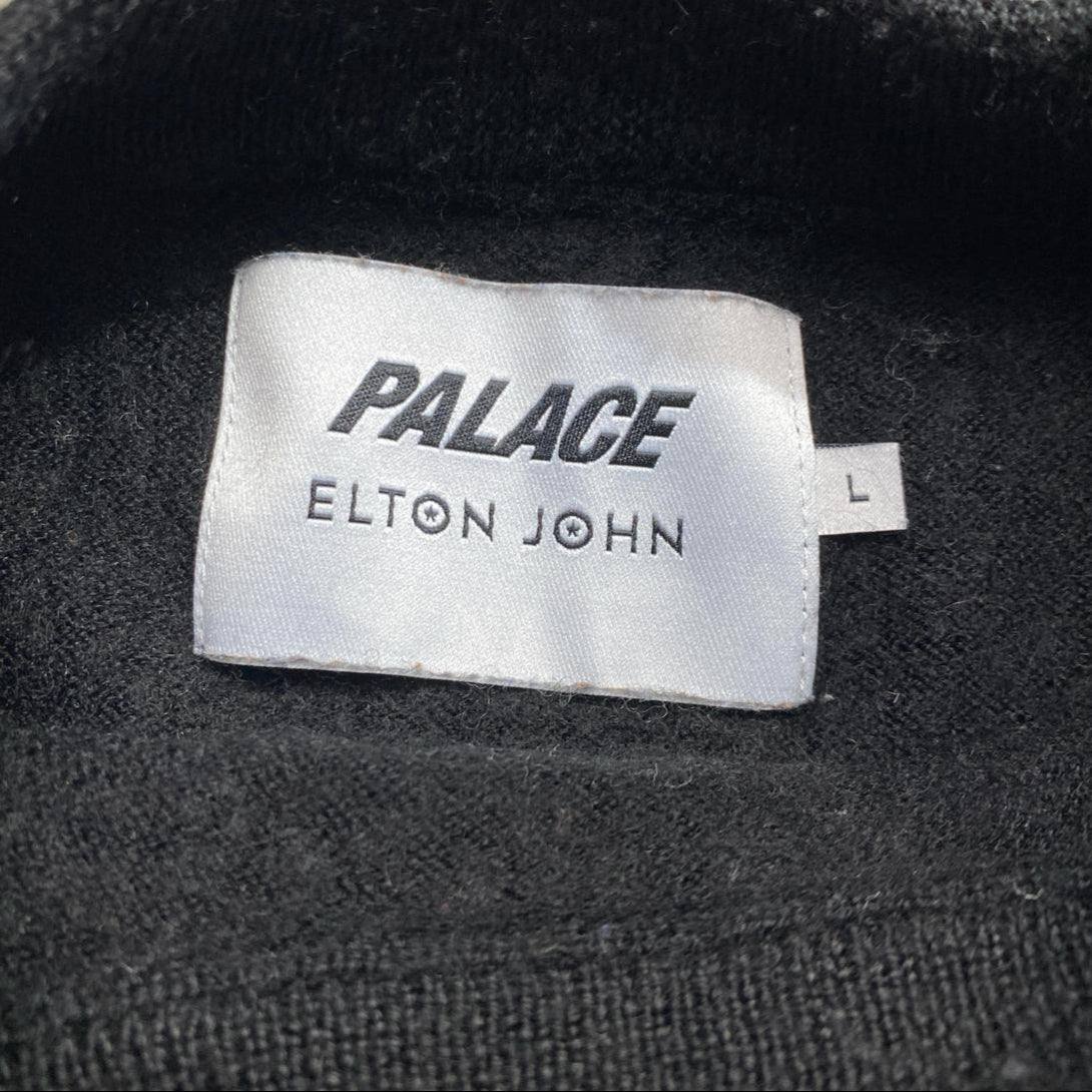 Palace Elton John Wool Black and White Jumper (S)